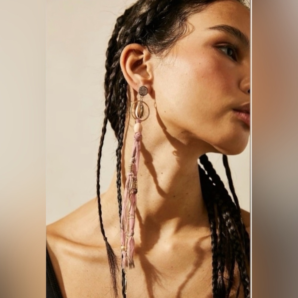 Free People Pink Tassel Earrings NWT